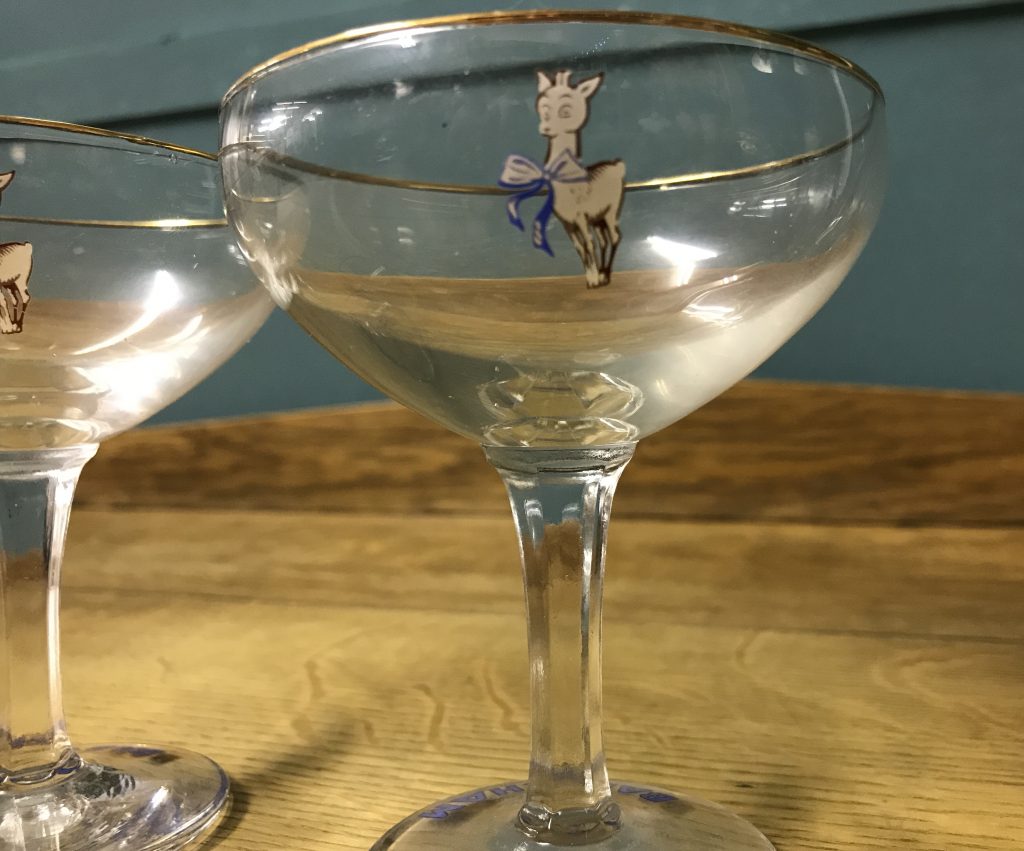 Babycham glasses Second Chance